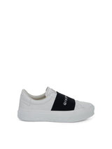 City Court Elastic Band Sneakers in White/Black Side View | GIVENCHY