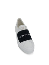 City Court Elastic Band Sneakers in White/Black Top View | GIVENCHY
