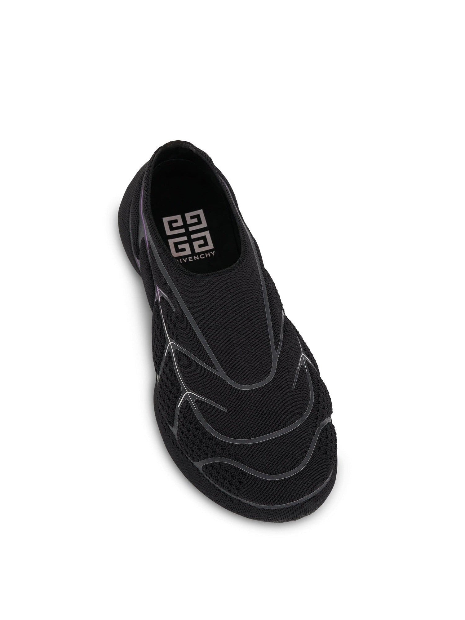 TK 360 Plus Sneaker in Black/Purple Back View | GIVENCHY