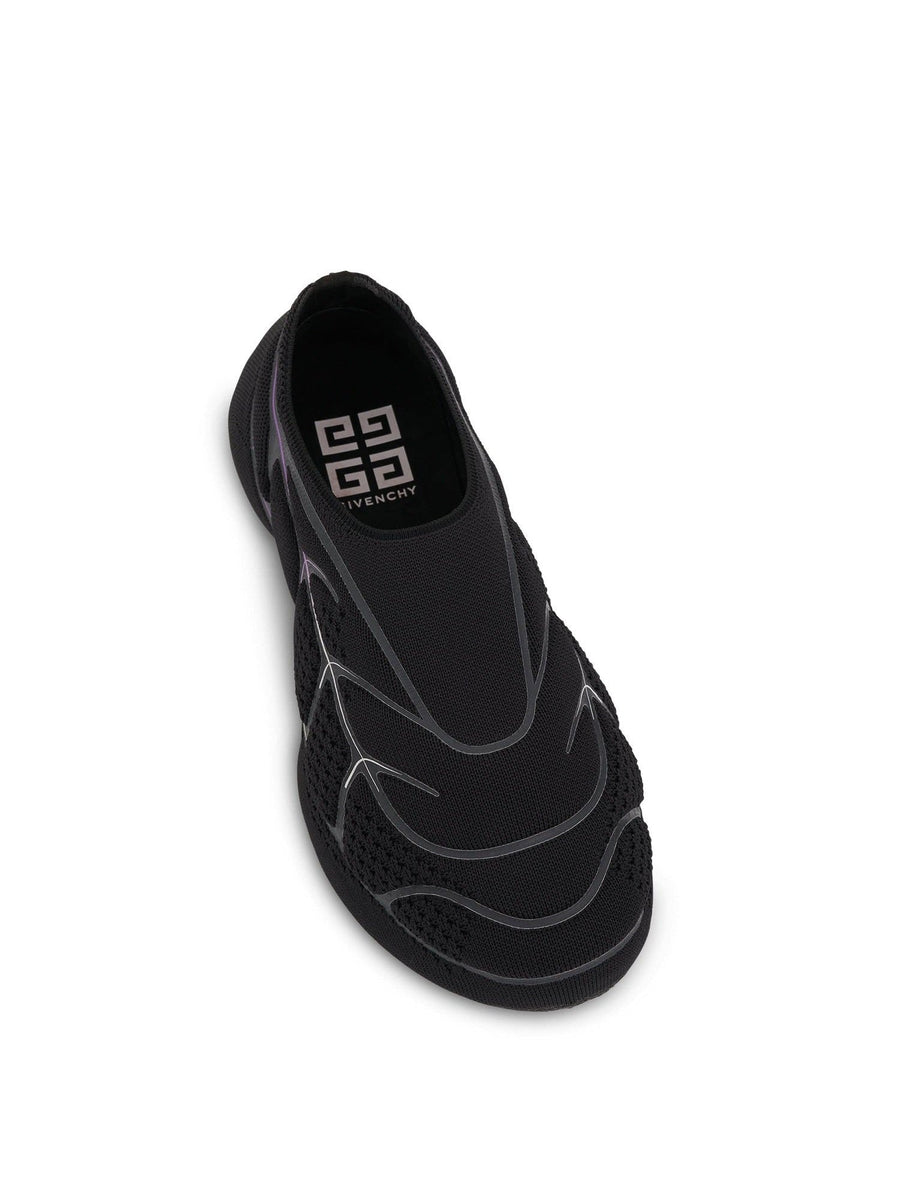 TK 360 Plus Sneaker in Black/Purple Back View | GIVENCHY