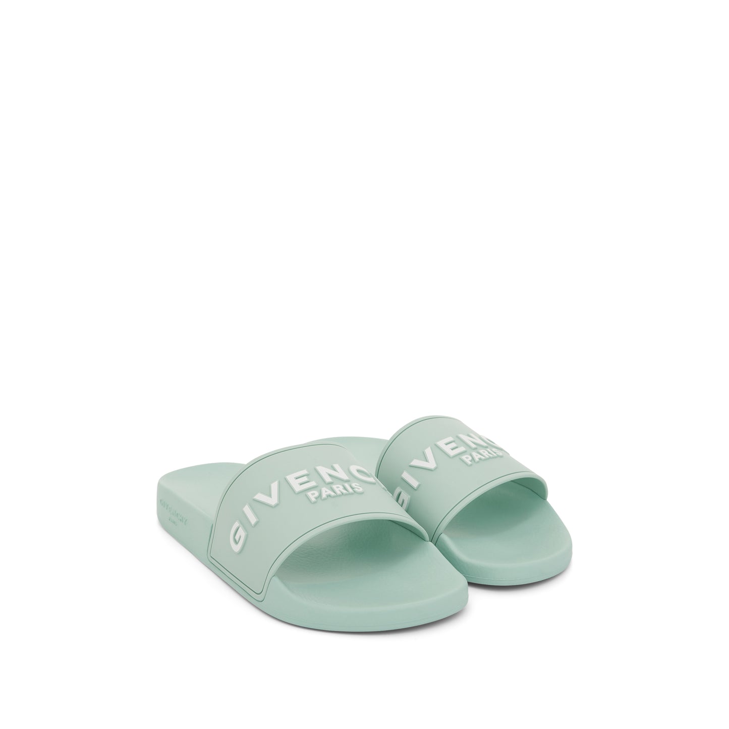 Logo Flat Sandal in Celadon