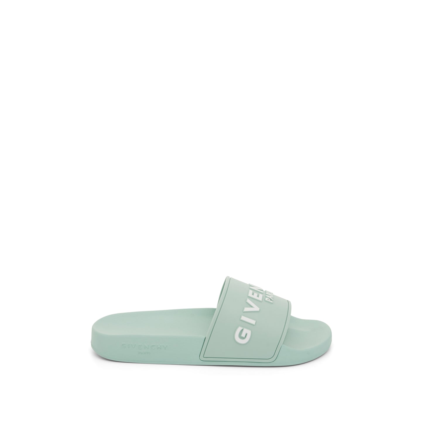 Logo Flat Sandal in Celadon