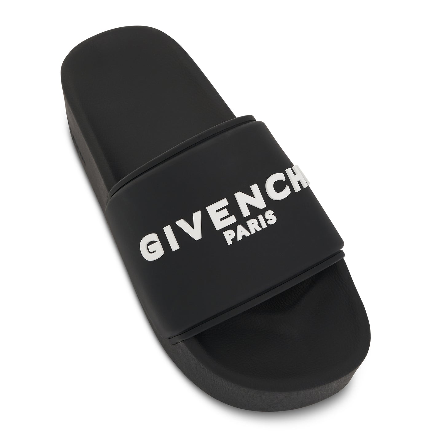 Logo Platform Sandal in Black