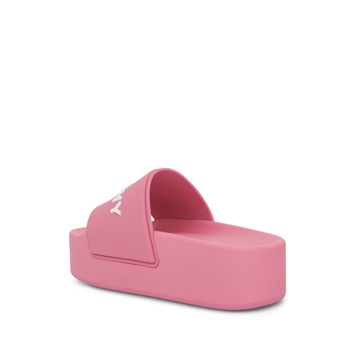 Rubber Slide Sandals in Bright Pink