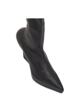 Wedge Ankle Boot in Stretch Leather in Black Top View | GIVENCHY