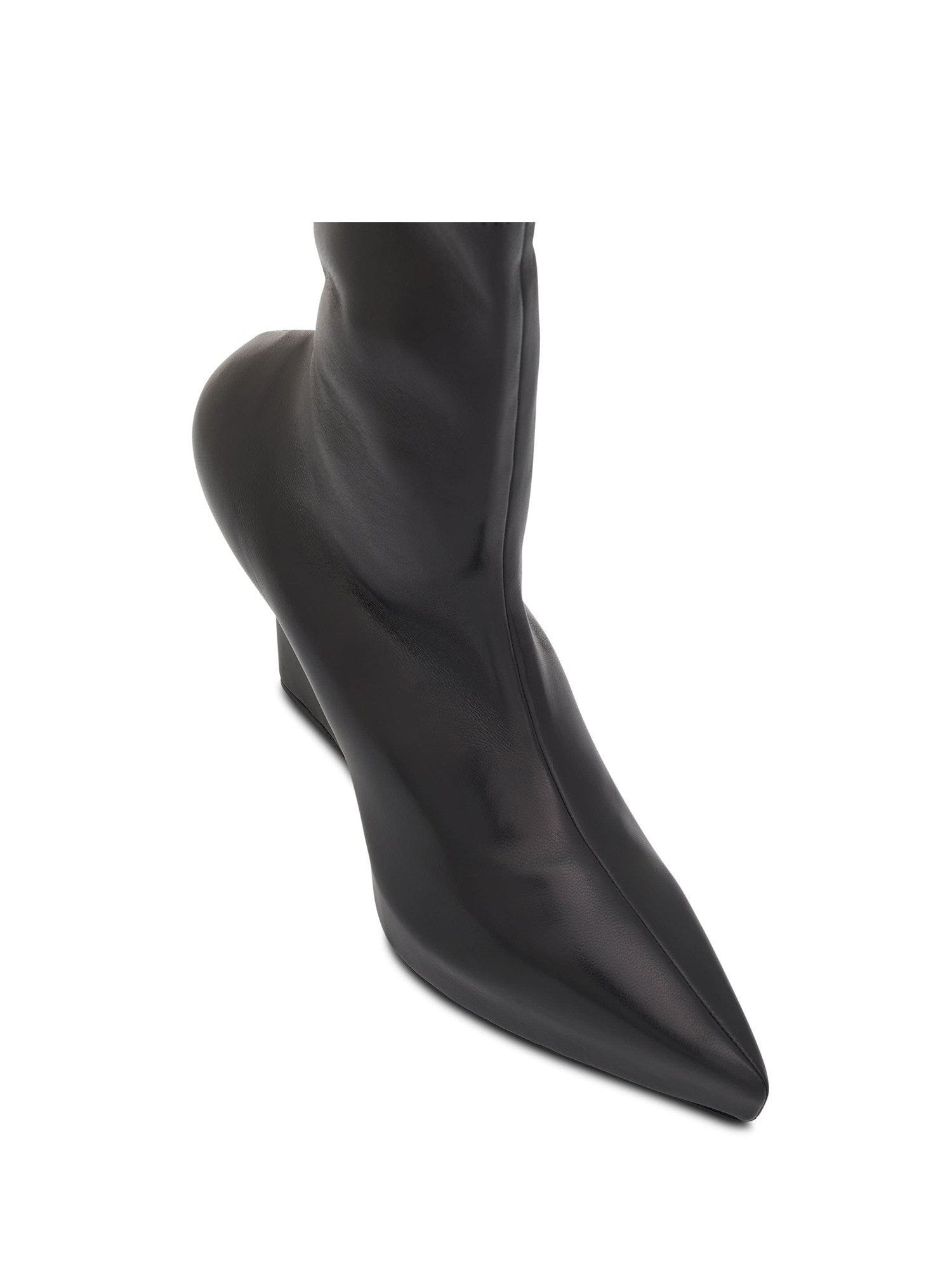 Wedge Ankle Boot in Stretch Leather in Black Top View | GIVENCHY