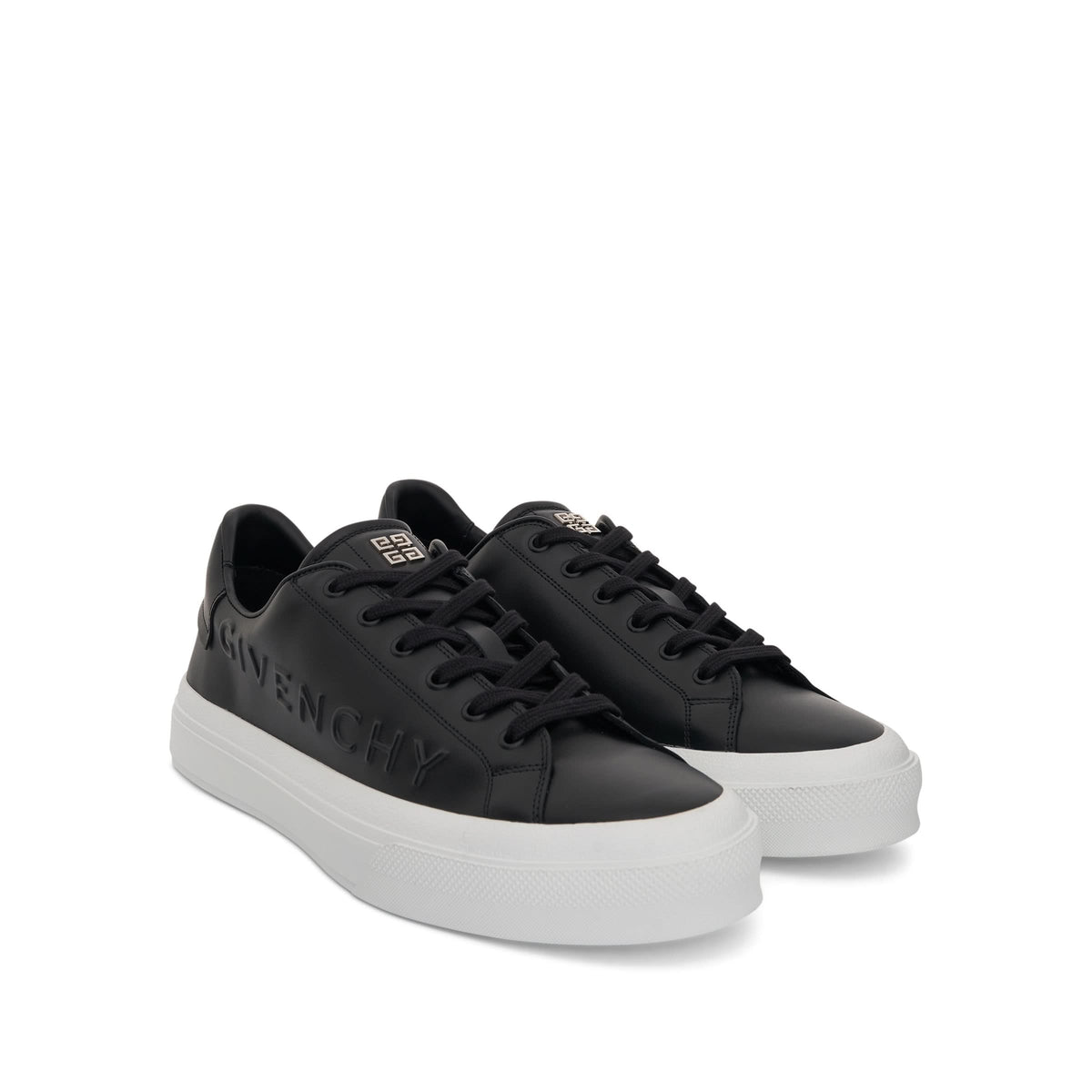 City Sport Sneaker with Embossed Logo in Black
