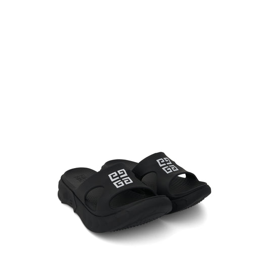 Marshmallow Sandal with 4G Logo in Black