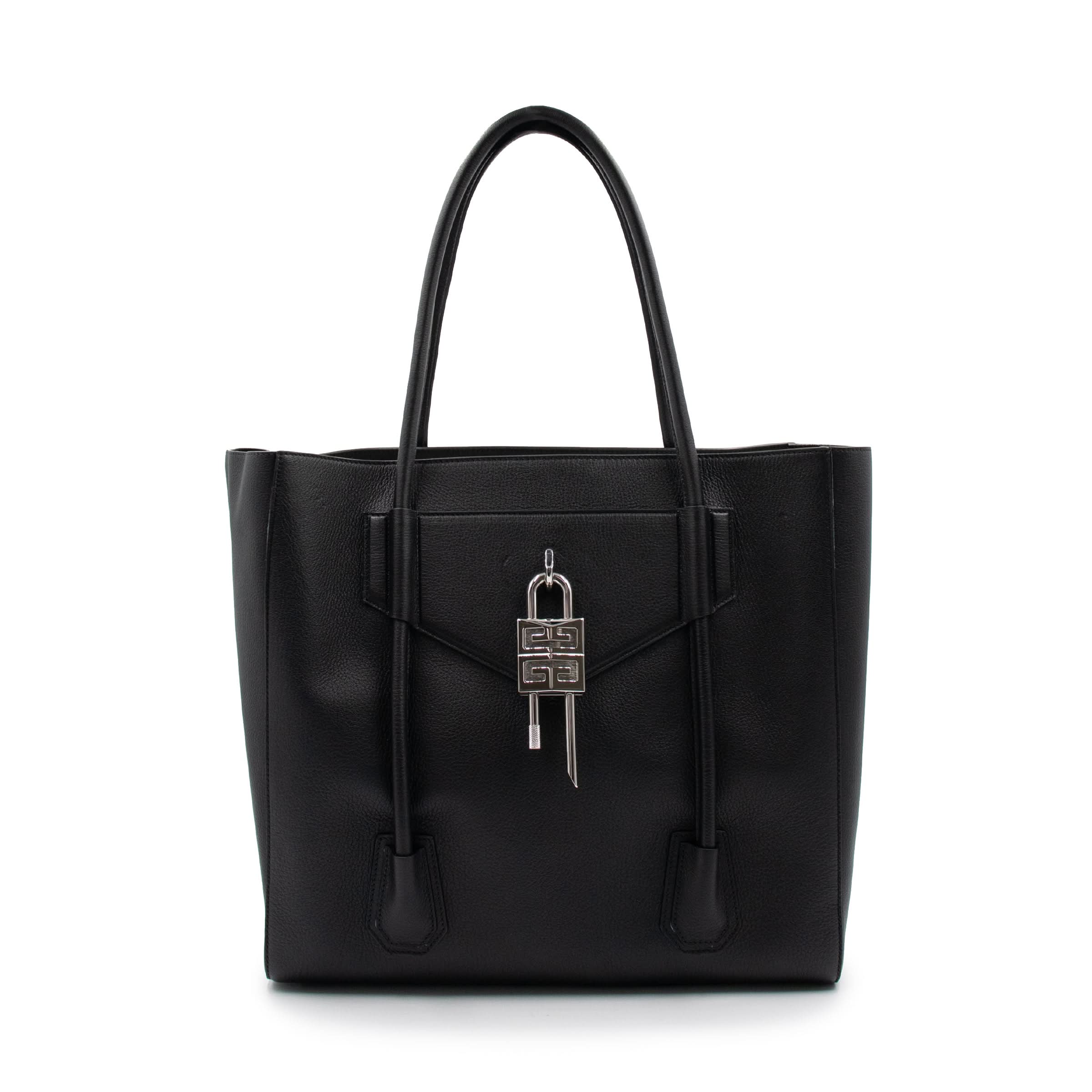 Antigona Lock Soft Tote Bag in Black