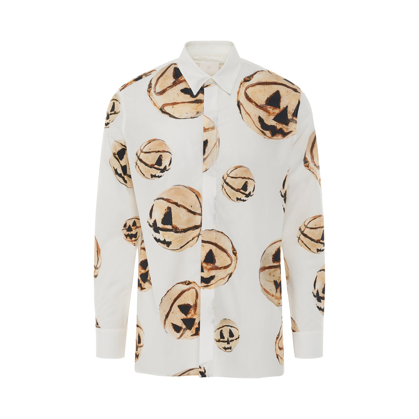 Boxy Fit Print Shirt in White/Yellow