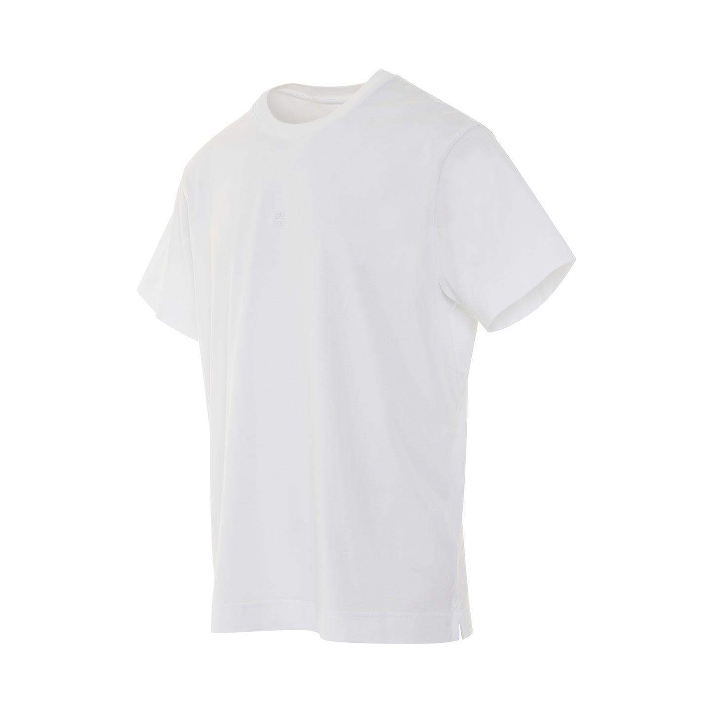4G Embroidered T-Shirt in White
