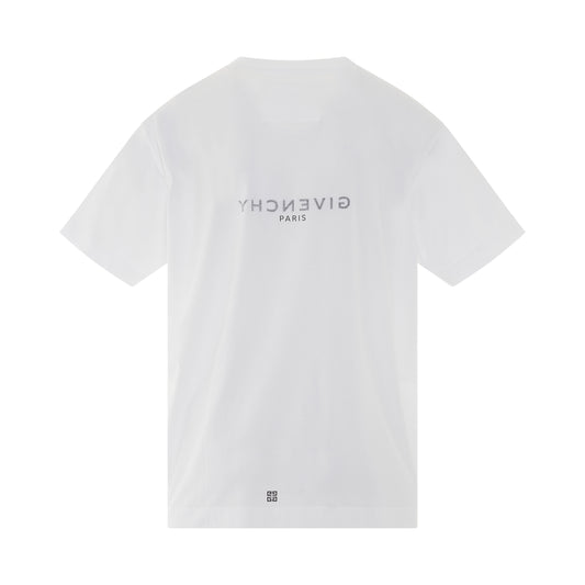 Reverse Logo Oversized T-Shirt in White