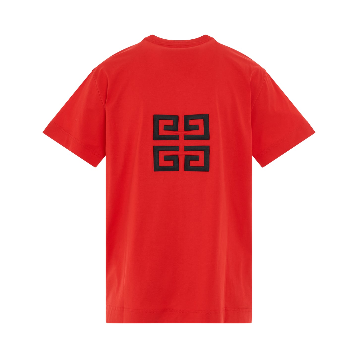 4G Embroidered Logo Oversized T-Shirt in Red