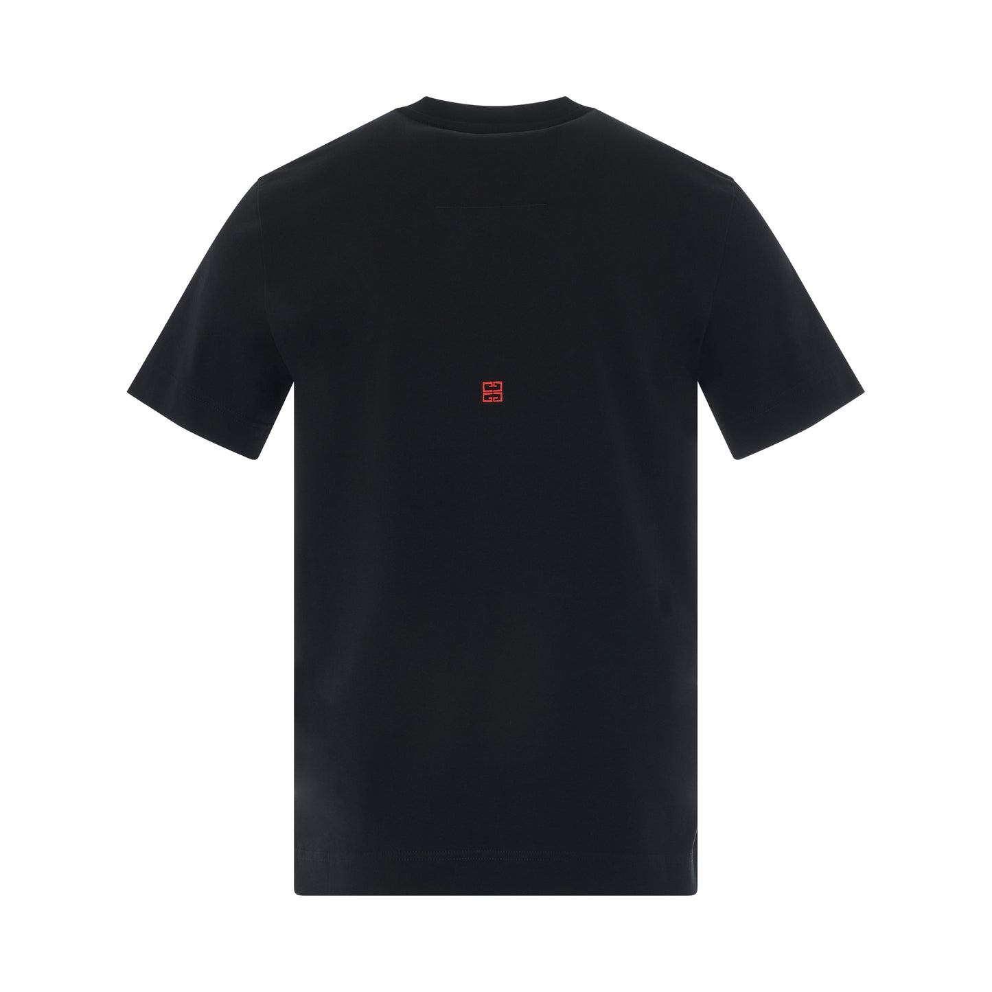 Slim Fit T-Shirt with Patch in Black