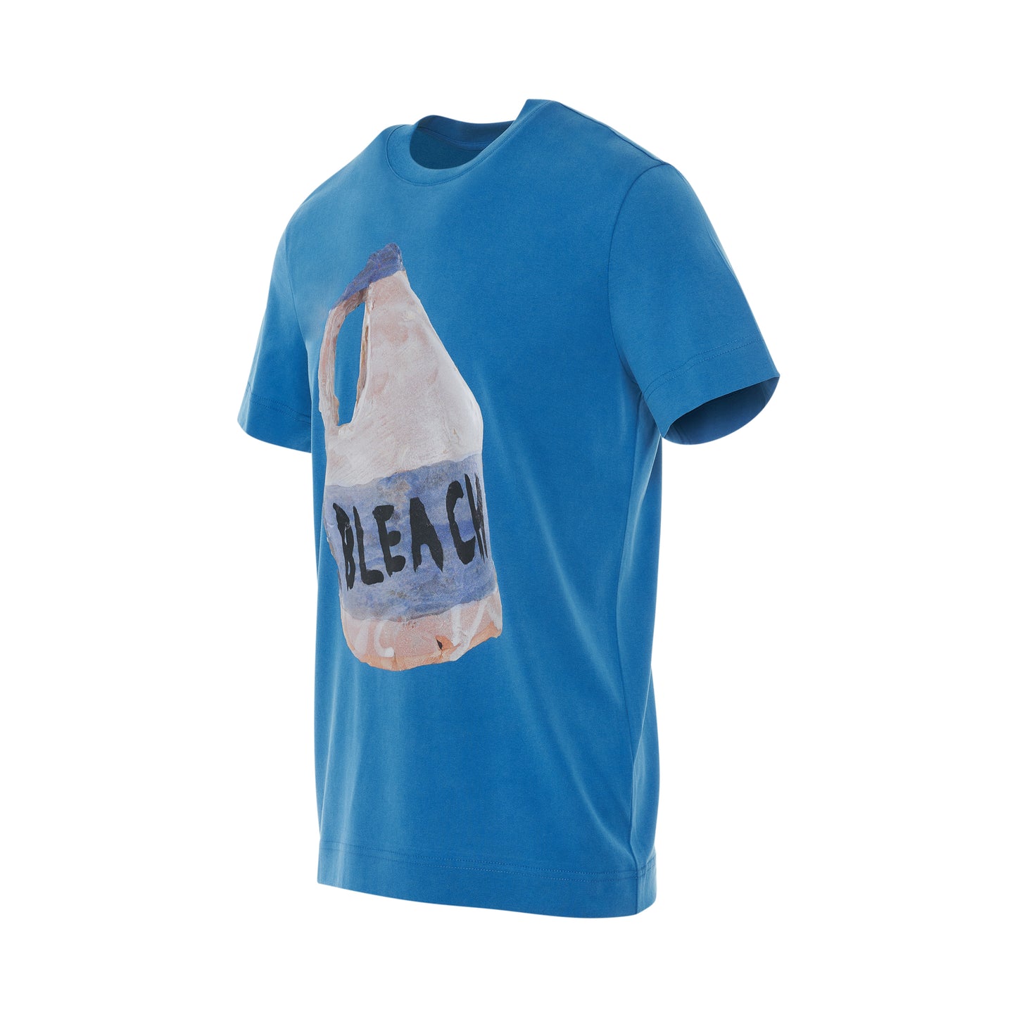 Slim Fit Print Logo T-Shirt in Medium Blue