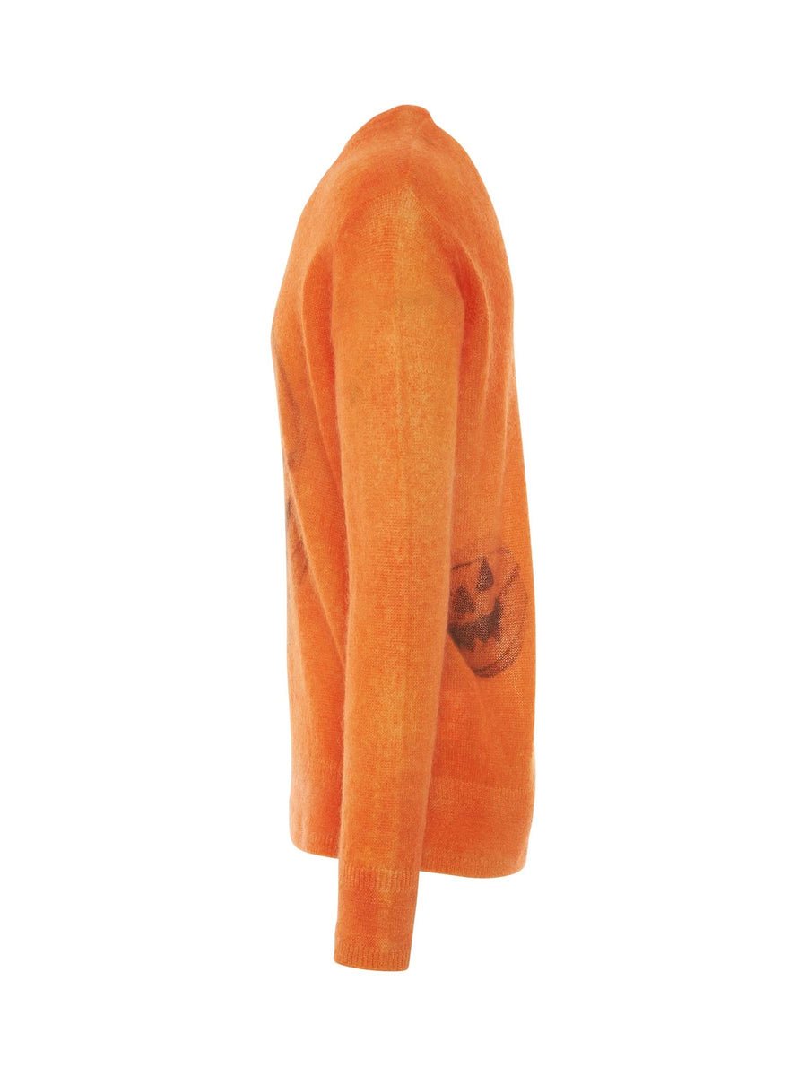 Mixmat Crewneck Print Sweater in Pumpkin