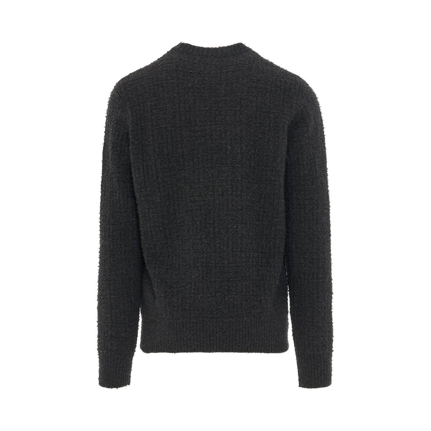 4G Logo Brushed Wool Sweater in Dark Grey