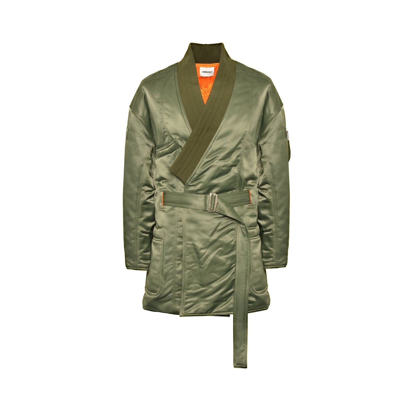 AMBUSH Kimono Ma-1 Hybrid Coat in Khaki | MARAIS