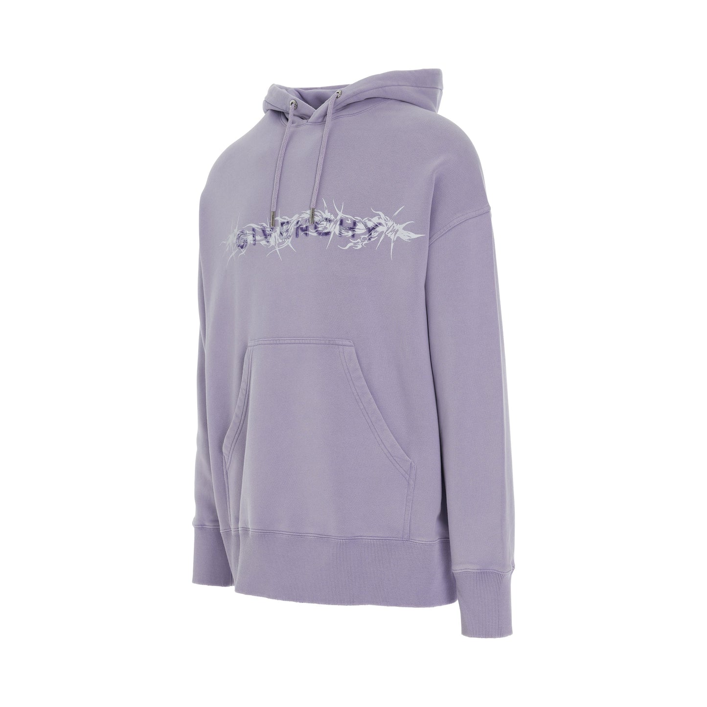 Barbed Wire with G Tufting Washed Hoodie in Lilac