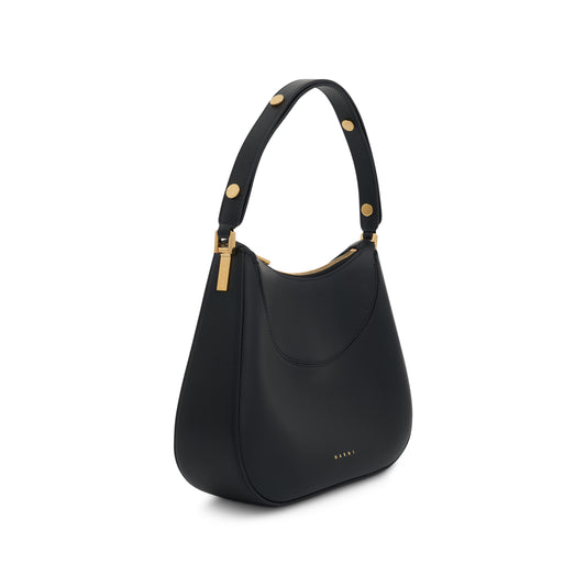 Milano Small Leather Bag in Black