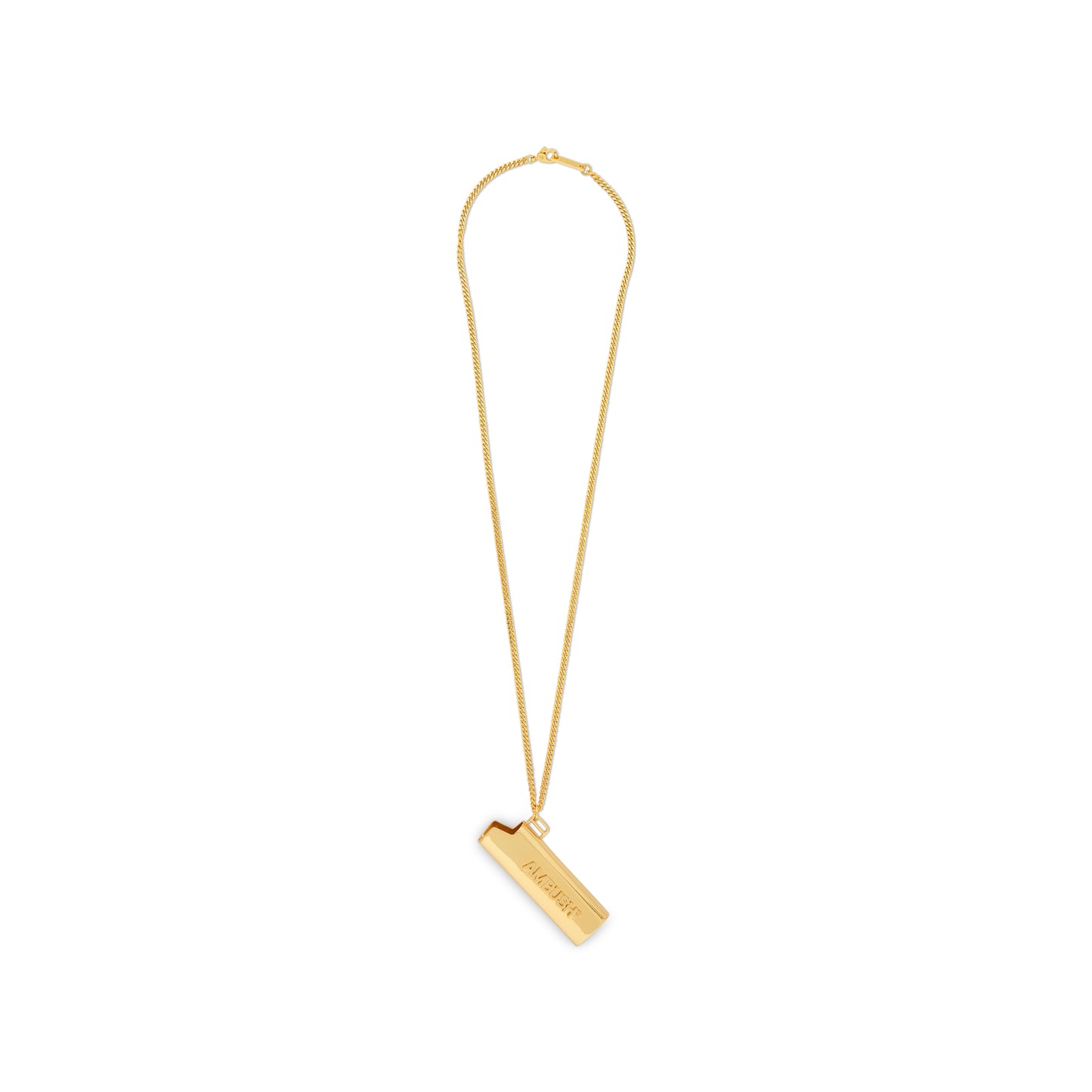 Lighter Case Logo Necklace in Gold