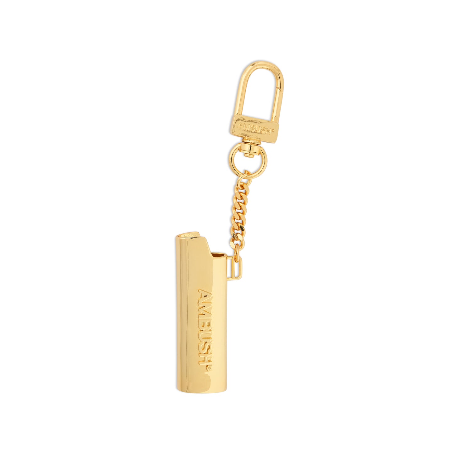 Logo Lighter Case Key Chain in Gold