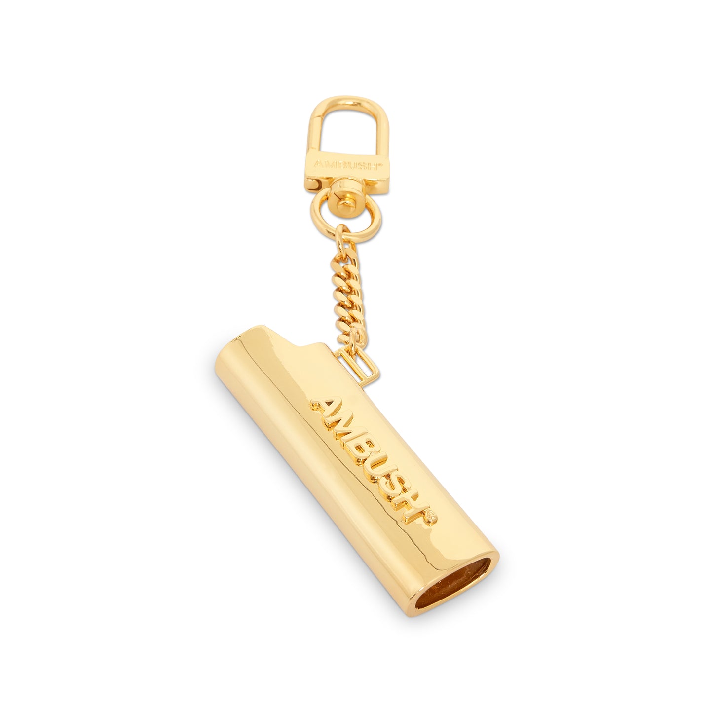 Logo Lighter Case Key Chain in Gold