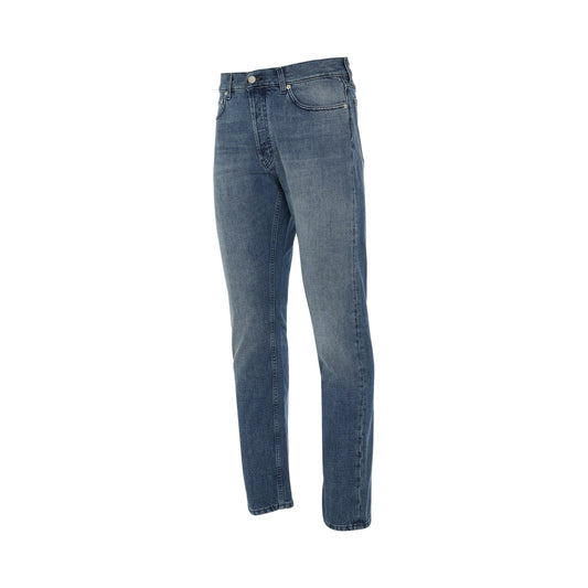 Slim Fit Denim Pants in Mid Blue Denim