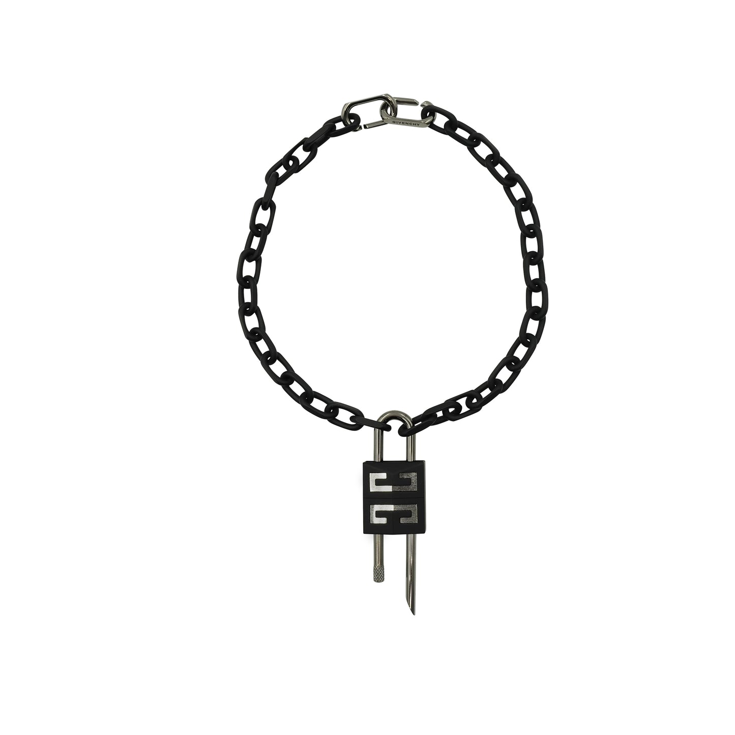 Lock 4G Black Necklace in Black