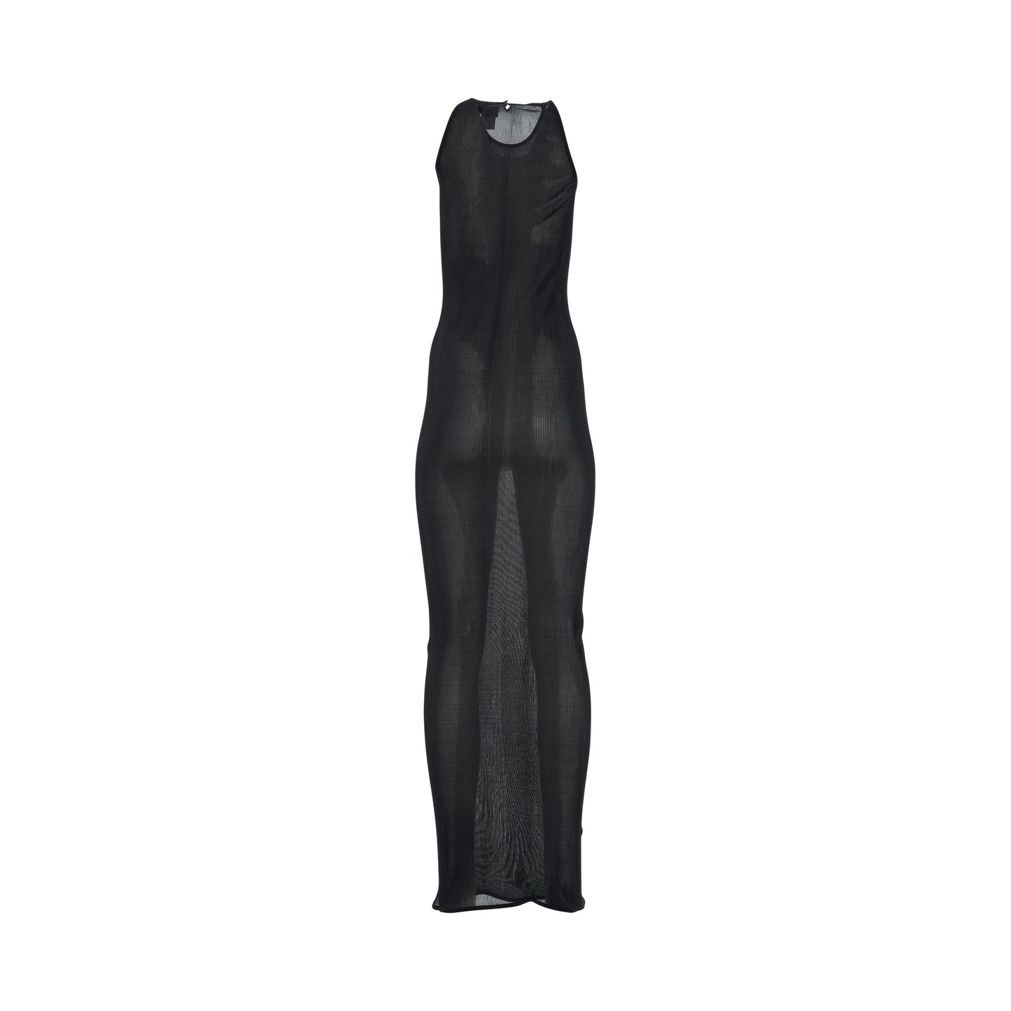 Halter Long Silk Dress in Black
