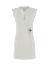 Padlock Denim Dress in White