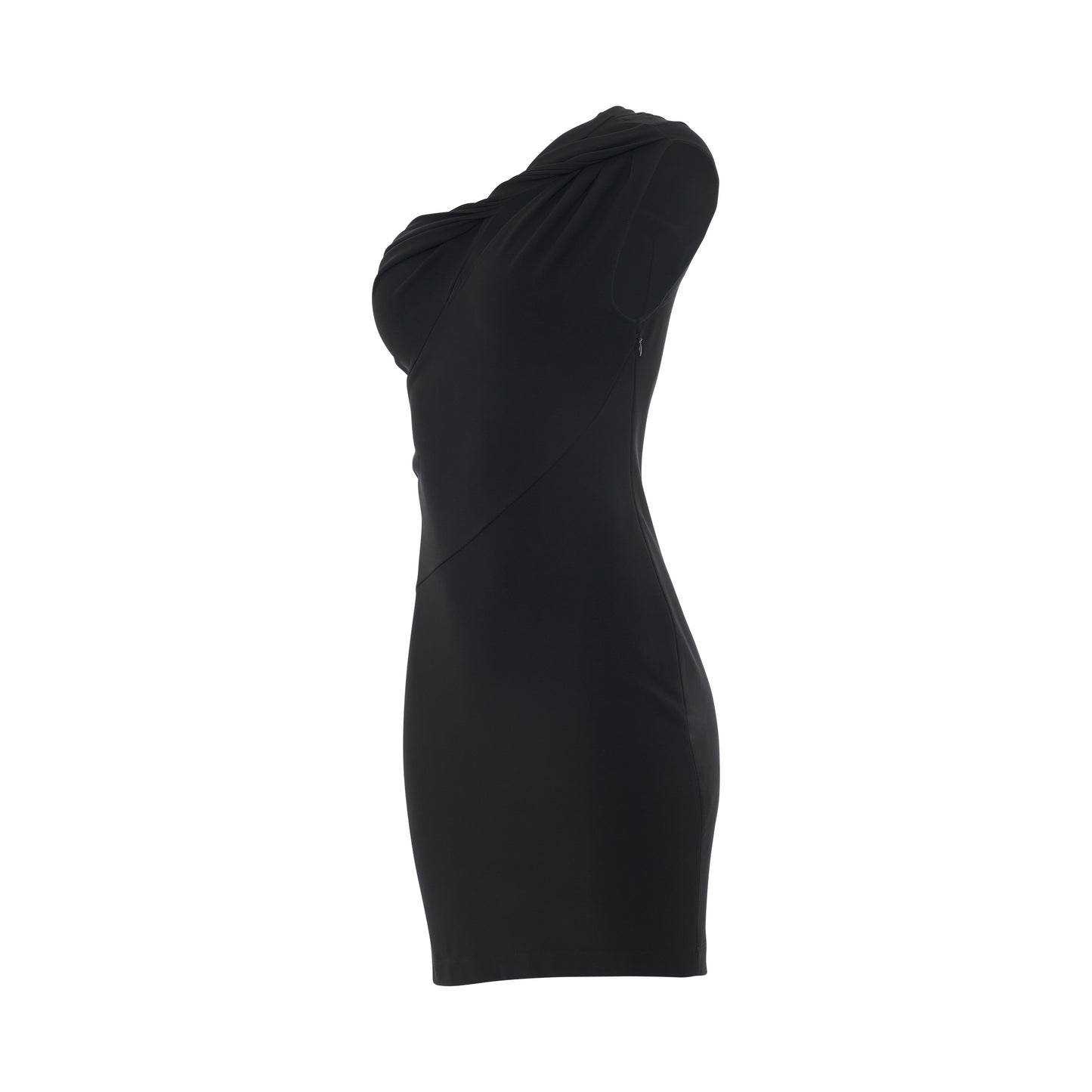 Asymmetrical Mini Dress in Black