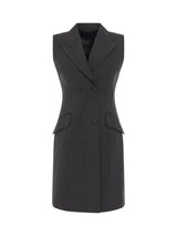 Tailored Sleeveless Dress in Grey