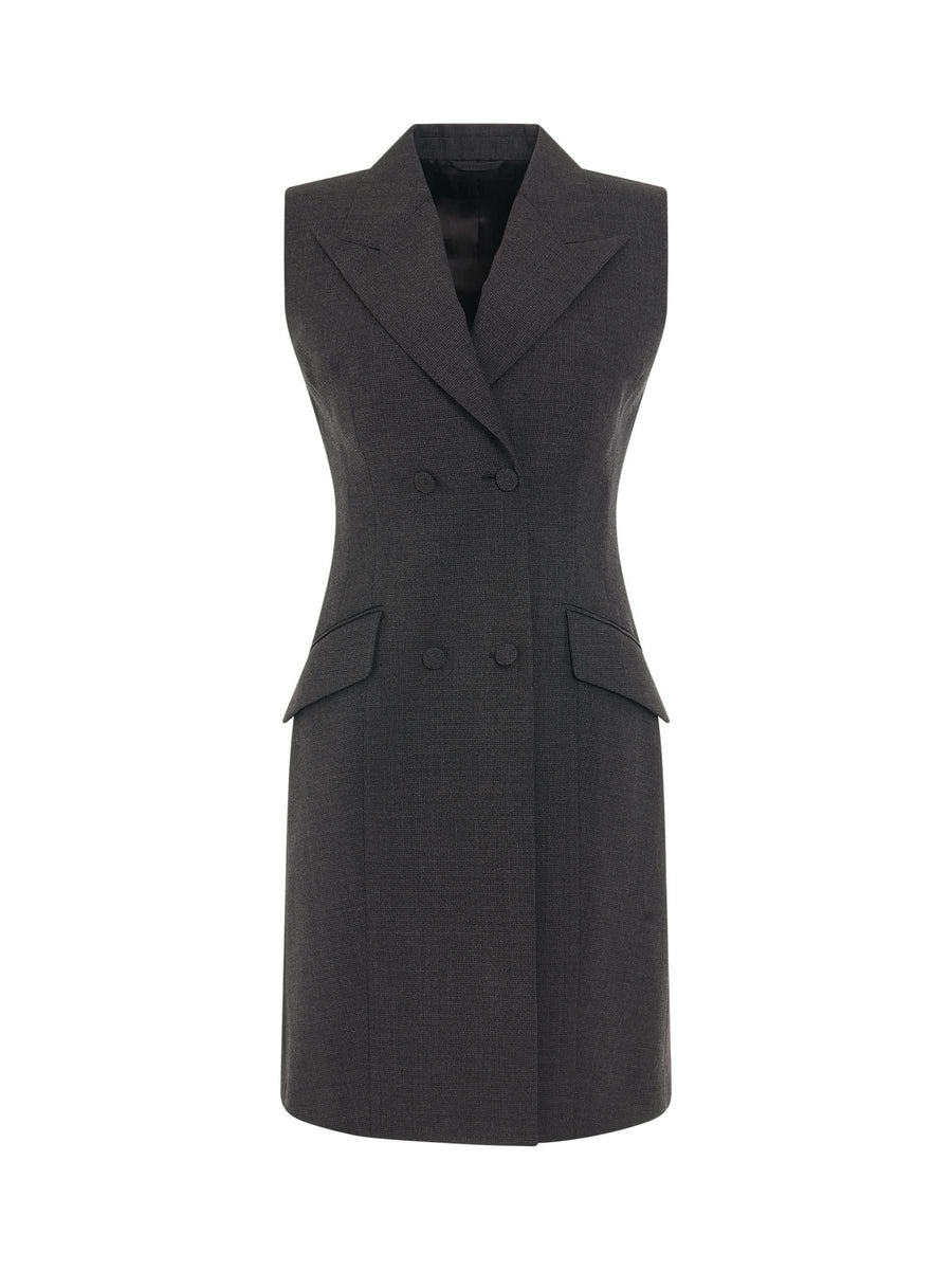 Tailored Sleeveless Dress in Grey