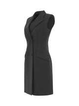 Tailored Sleeveless Dress in Grey