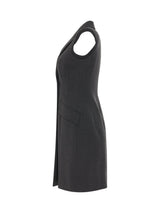 Tailored Sleeveless Dress in Grey