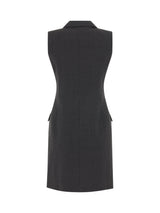 Tailored Sleeveless Dress in Grey