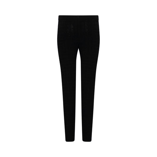 4G Lace Monogram Stretch Legging in Black