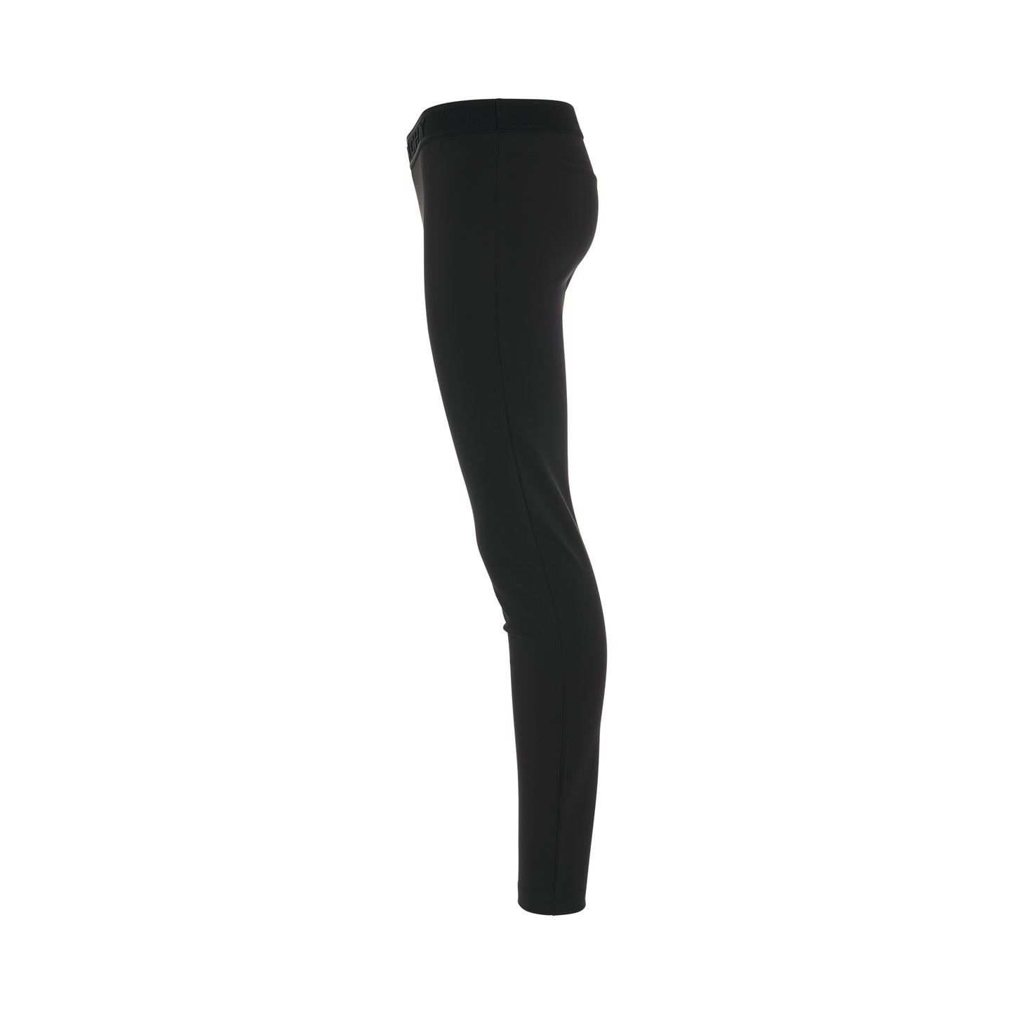 Elastic Logo Legging in Black