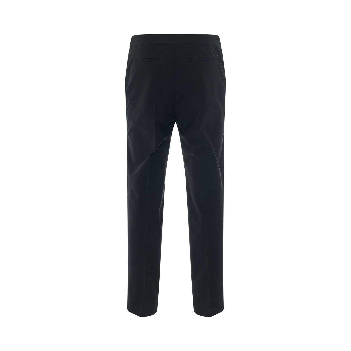 Slim Fit Trousers with Skirt Detail in Black