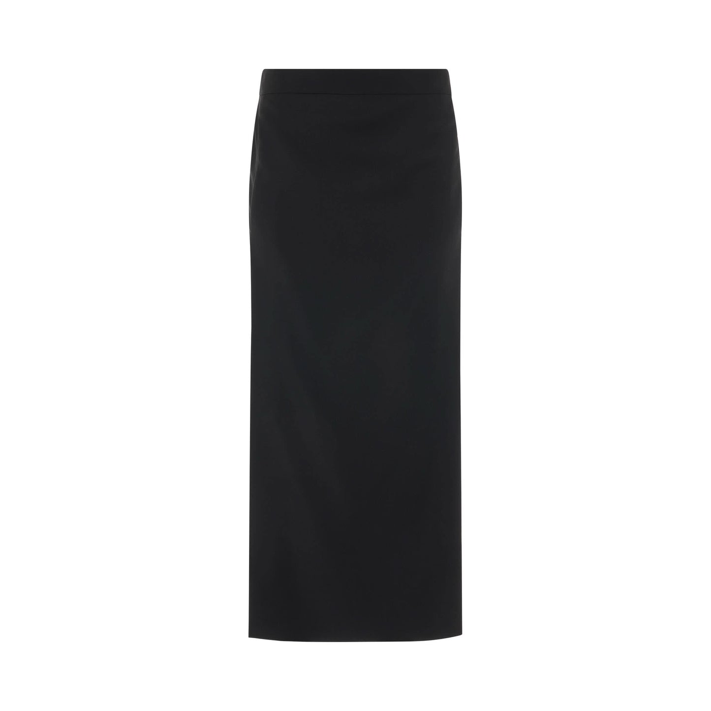 Slim Trousers with Long Apron in Black