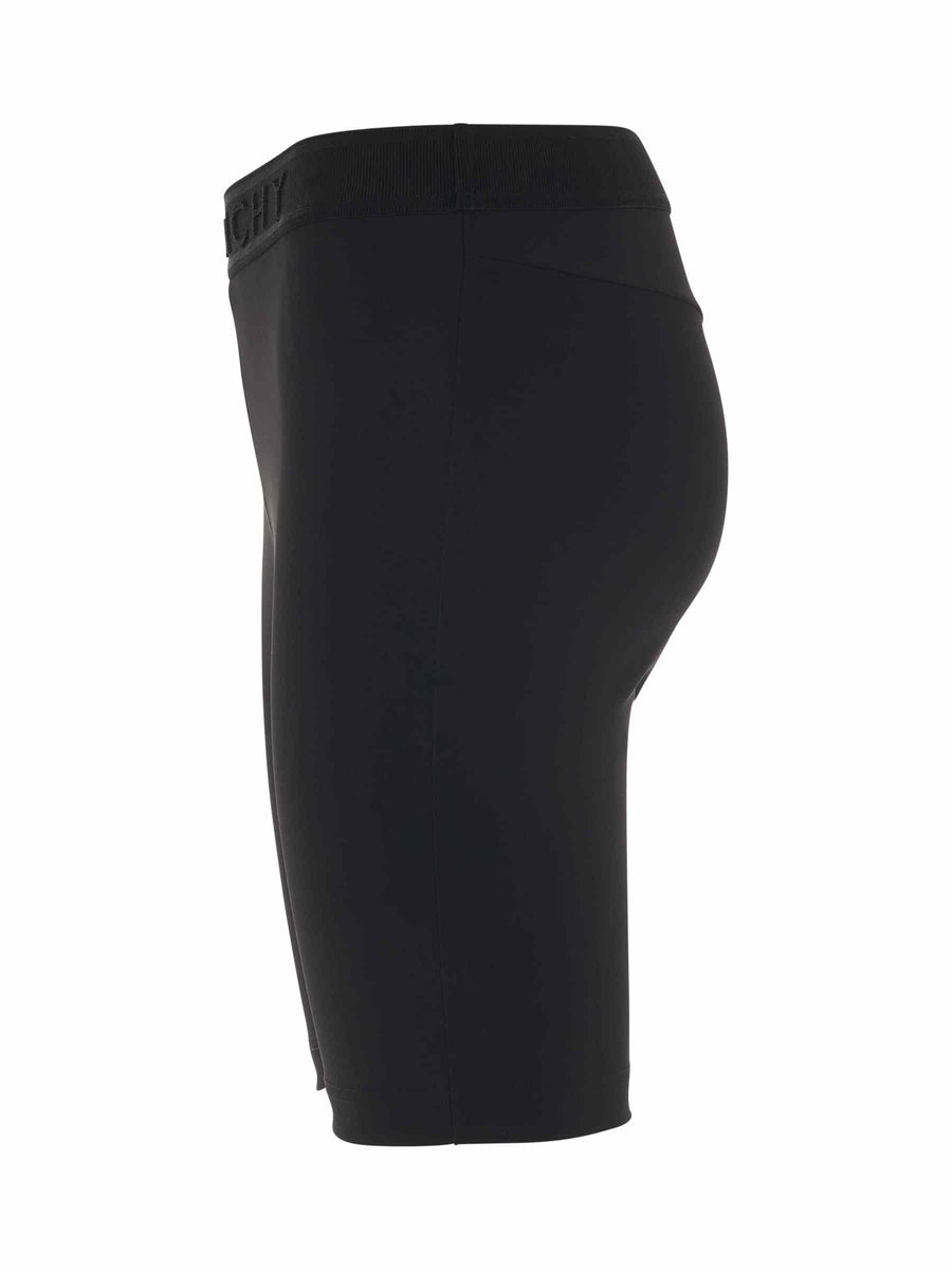 Cyclist Shorts with Elastic Jacquard in Black