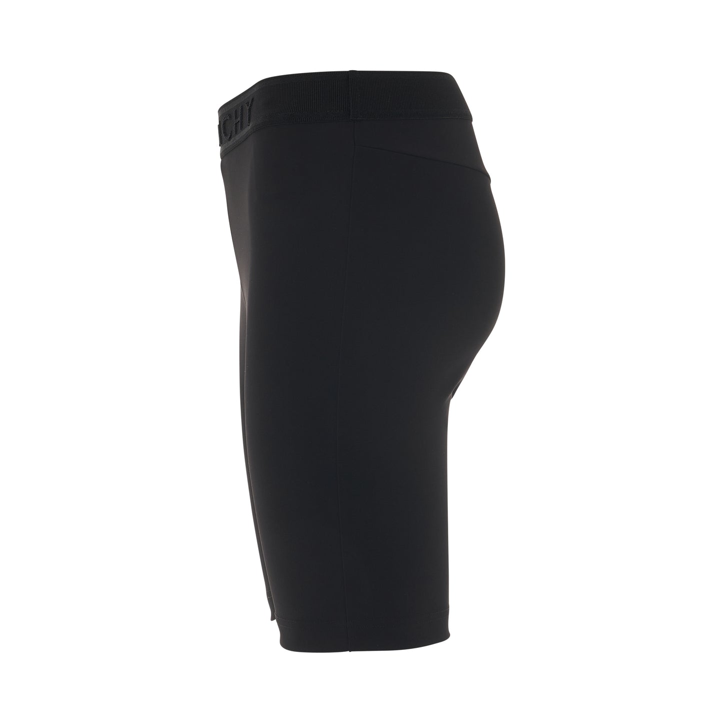 Cyclist Shorts with Elastic Jacquard in Black