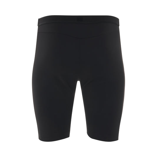 Cyclist Shorts with Elastic Jacquard in Black