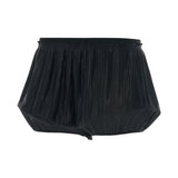 Pleated Structured Shorts in Black