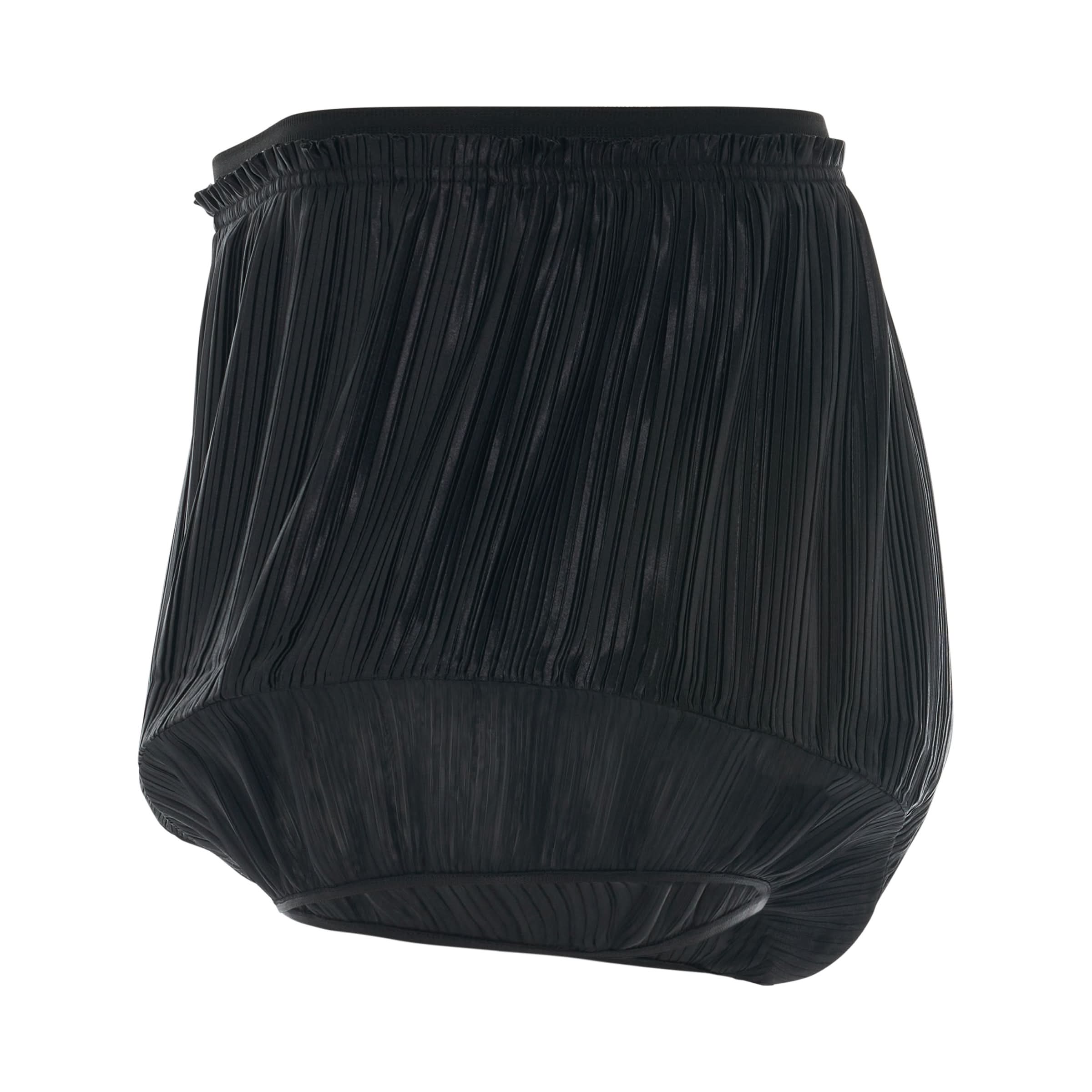 GIVENCHY Pleated Structured Shorts in Black Side View from MARAIS