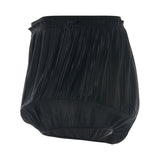 Pleated Structured Shorts in Black