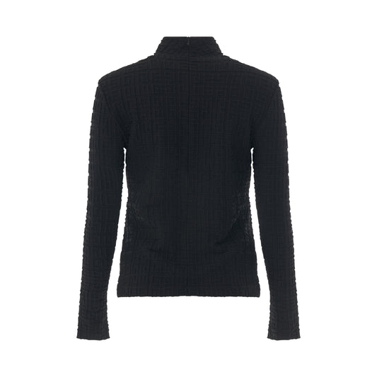 4G Jacquard Cyclist Long Sleeve Top in Black