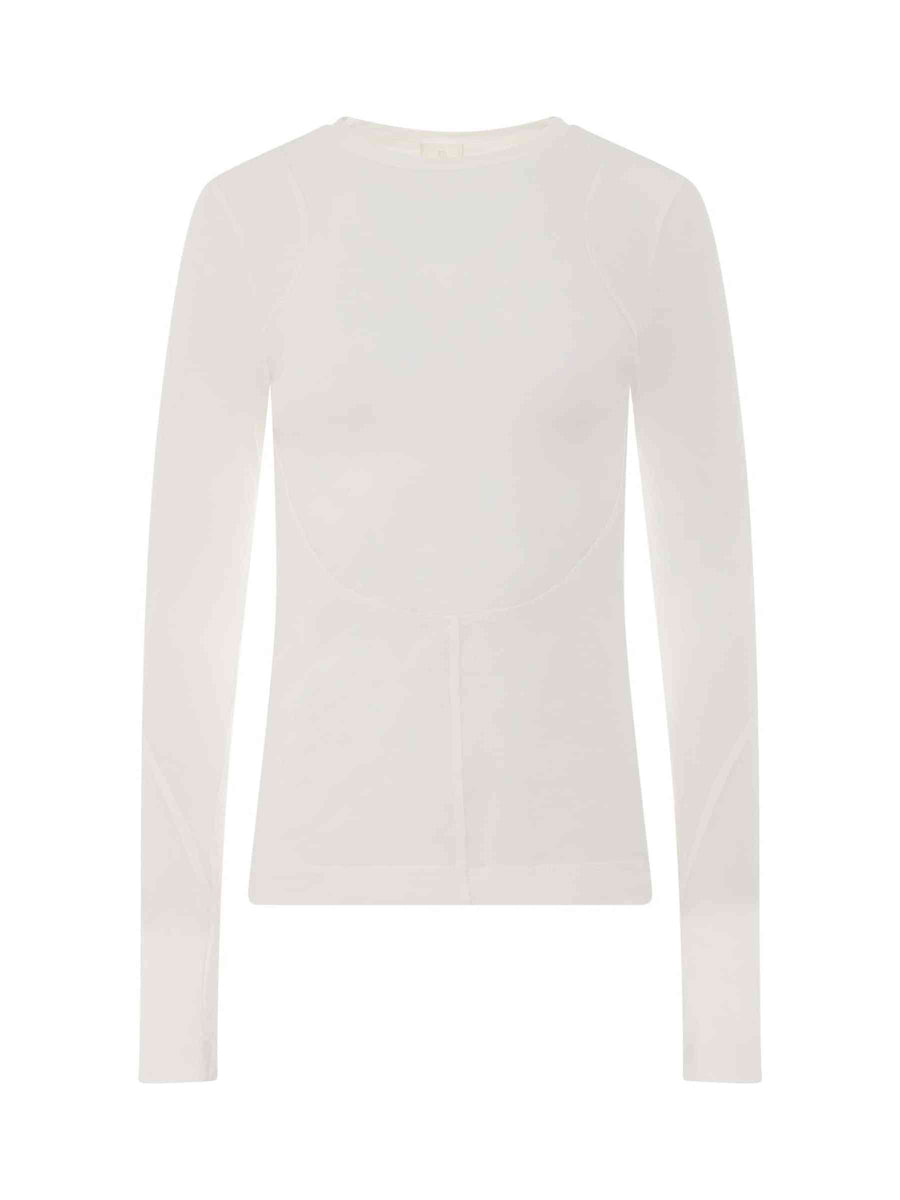 Structured Panel Top in White