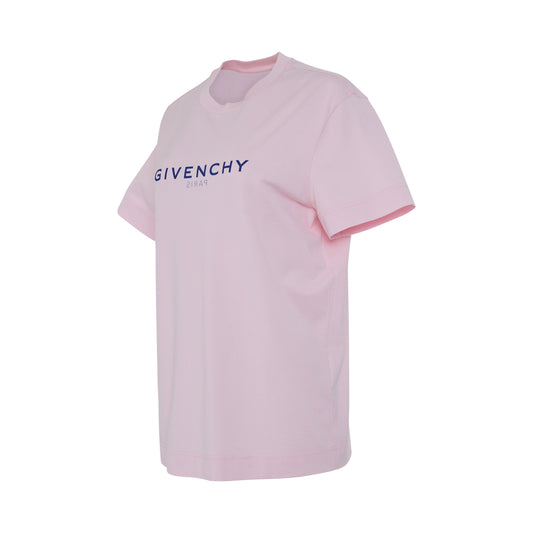 Reverse Logo Classic Fit T-Shirt in Light Pink